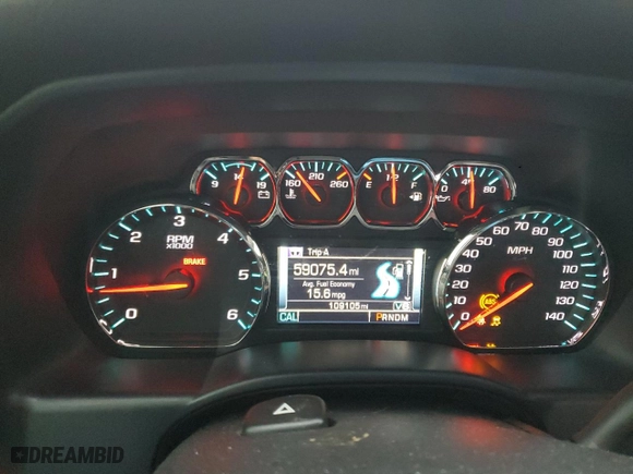 2015 Chevrolet Silverado 1500 LT with VIN 3GCUKREH9FG371273, listed as a Copart auction lot 87438484 with 109,105 mi miles and Salvage Title. Bid and sale history available at carsss.com. Image 9.