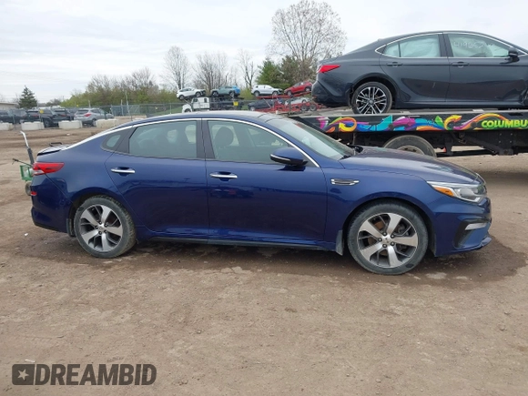 2019 Kia Optima LX with VIN 5XXGT4L38KG304763, listed as a IAAI auction lot 41977858 with 143,569 mi miles. Bid and sale history available at carsss.com. Image 13.