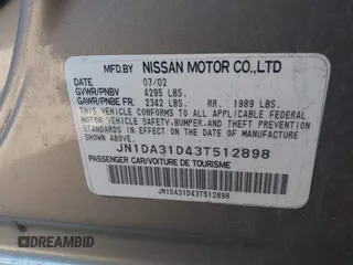 2003 Nissan Maxima SE z VIN JN1DA31D43T512898, wystawiony jako IAAI lot #42111179 z przebiegiem 210 817 mil mil oraz . Historia ofert i sprzedaży dostępna na DreamBid. Obrazek 9.
