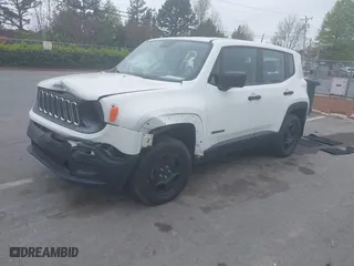 2018 Jeep Renegade Sport with VIN ZACCJBAB1JPH94427, listed as a IAAI auction lot 41900517 with 37,968 mi miles. Bid and sale history available at carsss.com. Image 2.