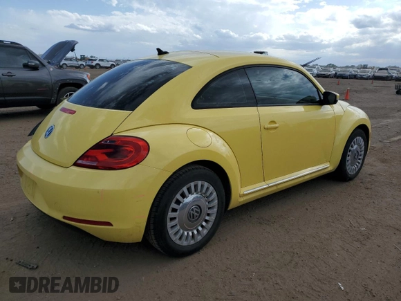 2014 Volkswagen Beetle with VIN 3VWHX7AT6EM632938, listed as a Copart auction lot 58599124 with 89,546 mi miles and Salvage Title. Bid and sale history available at DreamBid. Image 3.