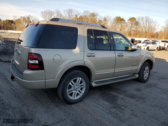 2007 Ford Explorer Limited with VIN 1FMEU75827UA80627, listed as a Copart auction lot 45568155 with 184,550 mi miles and Salvage Title. Bid and sale history available at carsss.com. Image 3.