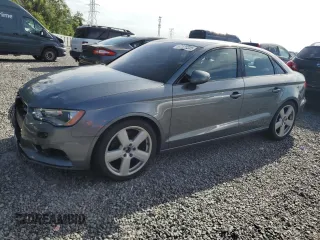 2015 Audi A3 Premium with VIN WAUBFGFF2F1106297, listed as a Copart auction lot 63129345 with 128,202 mi miles and Salvage title. Bid and sale history available at DreamBid. Image 1.