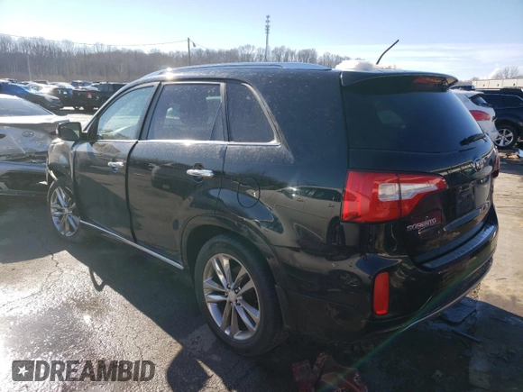 2014 Kia Sorento SX with VIN 5XYKW4A7XEG488904, listed as a Copart auction lot 88903155 with 129,983 mi miles and Salvage Title. Bid and sale history available at carsss.com. Image 2.