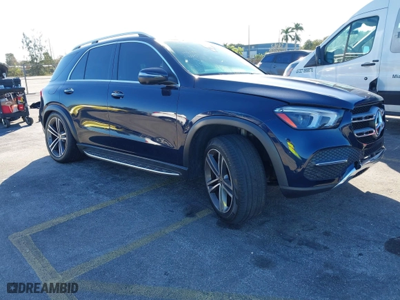 2020 Mercedes-Benz GLE with VIN 4JGFB4KB1LA268818, listed as a IAAI auction lot 41418985 with 51,793 mi miles. Bid and sale history available at carsss.com. Image 1.