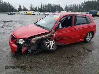 2006 Kia Spectra with VIN KNAFE161X65363562, listed as a Copart auction lot 46356955 with 0 mi miles and Salvage Title. Bid and sale history available at carsss.com. Image 1.