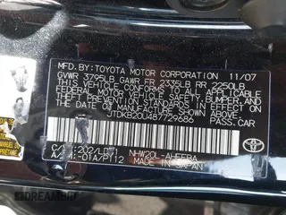 2008 Toyota Prius with VIN JTDKB20U487729686, listed as a IAAI auction lot 41722843 with Not Provided miles. Bid and sale history available at carsss.com. Image 9.