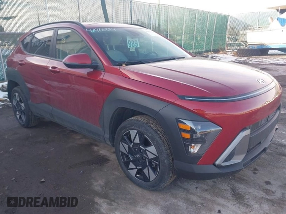 2024 Hyundai Kona SEL with VIN KM8HBCAB4RU077633, listed as a IAAI auction lot 41416334 with 12,781 mi miles. Bid and sale history available at carsss.com. Image 1.