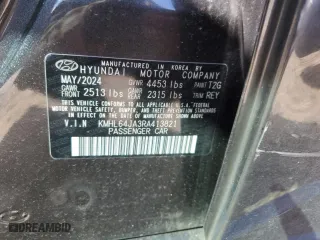 2024 Hyundai Sonata SEL with VIN KMHL64JA3RA413821, listed as a Copart auction lot 53704125 with 5,590 mi miles and Salvage Title. Bid and sale history available at carsss.com. Image 12.