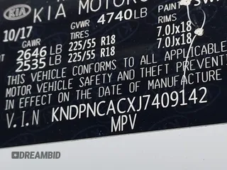 2018 Kia Sportage EX with VIN KNDPNCACXJ7409142, listed as a IAAI auction lot 42665448 with 80,537 mi miles and . Bid and sale history available at DreamBid. Image 9.