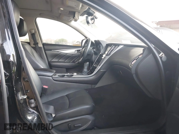 2019 Infiniti Q50 Luxe with VIN JN1EV7ARXKM593846, listed as a IAAI auction lot 42773548 with 57,165 mi miles and . Bid and sale history available at DreamBid. Image 5.