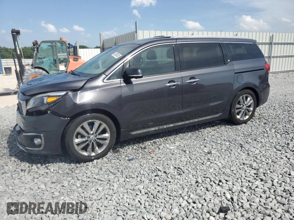 2017 Kia Sedona SX-L with VIN KNDME5C12H6278055, listed as a Copart auction lot 52092425 with 140,041 mi miles and Salvage Title. Bid and sale history available at carsss.com. Image 1.