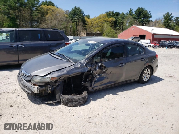 2012 Honda Civic LX with VIN 2HGFB2F53CH583118, listed as a Copart auction lot 55111215 with 133,760 mi miles and Clean Title. Bid and sale history available at DreamBid. Image 1.