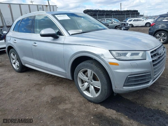 2018 Audi Q5 Premium Plus with VIN WA1BNAFY0J2028040, listed as a IAAI auction lot 41690415 with 1 mi miles. Bid and sale history available at carsss.com. Image 1.