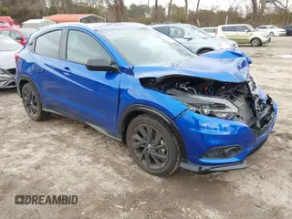 2022 Honda HR-V Sport with VIN 3CZRU6H15NM756188, listed as a IAAI auction lot 41407315 with 39,460 mi miles. Bid and sale history available at carsss.com. Image 1.