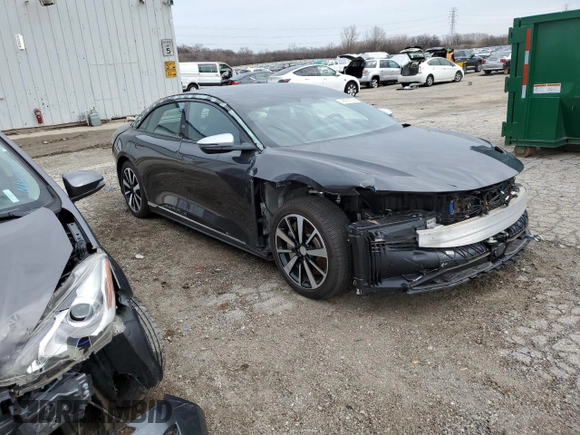 2022 Lucid Air Grand Touring with VIN 50EA1GBA4NA003836, listed as a Copart auction lot 48914795 with 0 mi miles and Salvage Title. Bid and sale history available at carsss.com. Image 4.