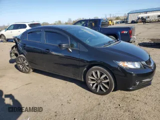 2015 Honda Civic EX-L with VIN 19XFB2F94FE214043, listed as a Copart auction lot 53528065 with 120,000 mi miles and Salvage Title. Bid and sale history available at carsss.com. Image 4.