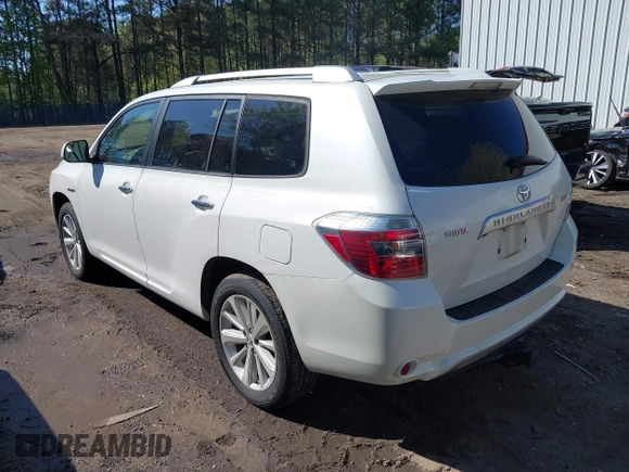 2008 Toyota Highlander Hybrid with VIN JTEEW41A982021654, listed as a IAAI auction lot 42000165 with 224,786 mi miles. Bid and sale history available at carsss.com. Image 3.