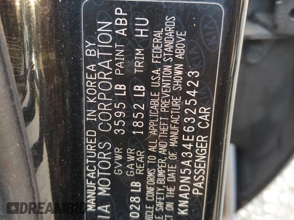 2014 Kia Rio EX with VIN KNADN5A34E6325423, listed as a Copart auction lot 69116324 with 104,083 mi miles and Salvage Title. Bid and sale history available at carsss.com. Image 12.