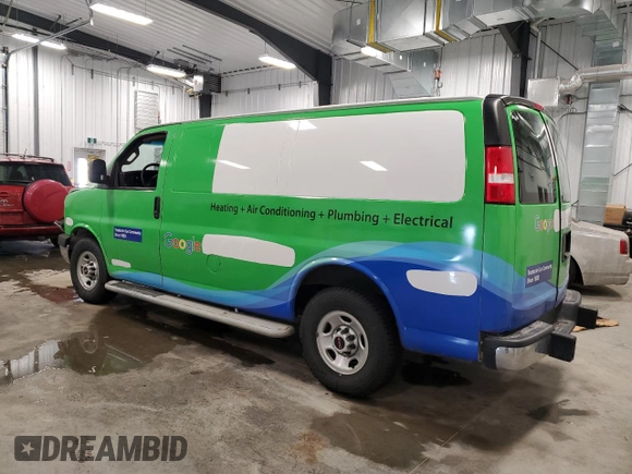 2019 GMC Savana Cargo z VIN 1GTW7AFGXK1281852, wystawiony jako Copart lot #85546514 z przebiegiem 147 683 mil mil oraz Szkody całkowita. Historia ofert i sprzedaży dostępna na DreamBid. Obrazek 2.