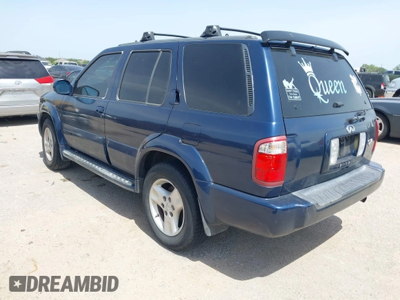 2003 Infiniti QX4 z VIN JNRDR09X03W252081, wystawiony jako IAAI lot #42262536 z przebiegiem 155 093 mil mil oraz . Historia ofert i sprzedaży dostępna na DreamBid. Obrazek 3.