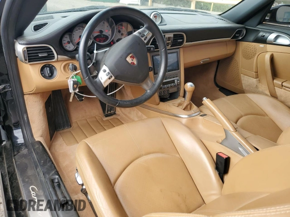 2007 Porsche 911 Carrera S with VIN WP0AB29947S731010, listed as a Copart auction lot 66933424 with 25,651 mi miles and Salvage Title. Bid and sale history available at carsss.com. Image 8.