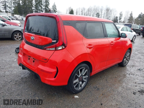 2021 Kia Soul GT-Line with VIN KNDJ63AU3M7129790, listed as a IAAI auction lot 41583031 with 56,100 mi miles and . Bid and sale history available at DreamBid. Image 4.