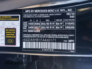 2015 Mercedes-Benz M 350 z VIN 4JGDA5HB1FA460171, wystawiony jako Copart lot #54921395 z przebiegiem 165 061 mil mil oraz Szkoda całkowita • Salvage title. Historia ofert i sprzedaży dostępna na DreamBid. Obrazek 12.