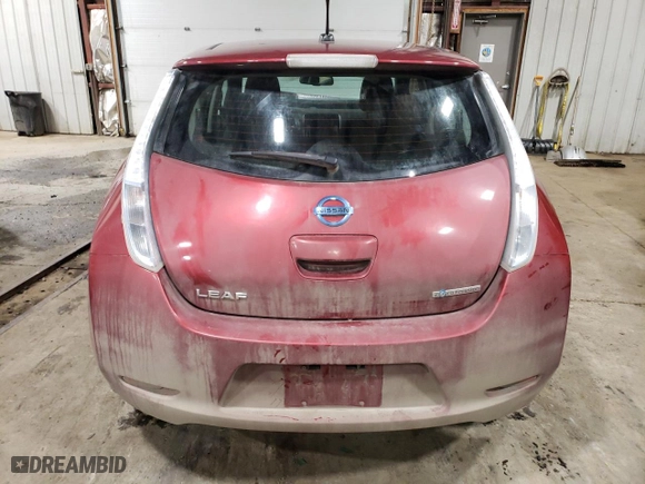 2013 Nissan LEAF S with VIN 1N4AZ0CP8DC405875, listed as a Copart auction lot 42643525 with NaN miles and Clean Title. Bid and sale history available at carsss.com. Image 6.