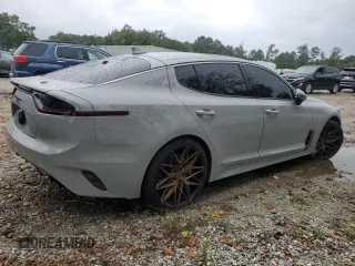 2021 Kia Stinger GT2 with VIN KNAE55LC2M6087846, listed as a Copart auction lot 73556274 with 59,168 mi miles and Salvage Title. Bid and sale history available at carsss.com. Image 3.