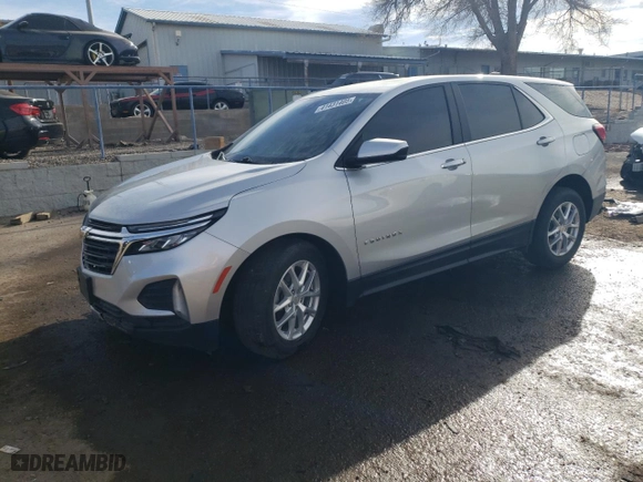 2022 Chevrolet Equinox LT with VIN 3GNAXUEV2NL100582, listed as a Copart auction lot 41431405 with 94,322 mi miles and Salvage Title. Bid and sale history available at carsss.com. Image 1.