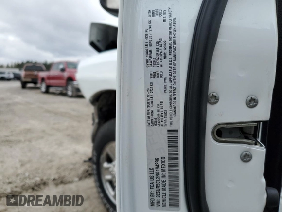 2024 Ram 2500 Tradesman with VIN 3C6UR5CL2RG194296, listed as a Copart auction lot 50347865 with 7,587 mi miles and Salvage title. Bid and sale history available at DreamBid. Image 13.