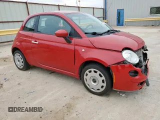 2013 FIAT 500 Pop with VIN 3C3CFFAR7DT674168, listed as a Copart auction lot 59771195 with 70,354 mi miles and Salvage title. Bid and sale history available at DreamBid. Image 4.
