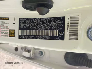 2019 Toyota Prius L Eco z VIN JTDKARFU8K3069783, wystawiony jako IAAI lot #42041554 z przebiegiem 107 363 mil mil oraz . Historia ofert i sprzedaży dostępna na DreamBid. Obrazek 9.