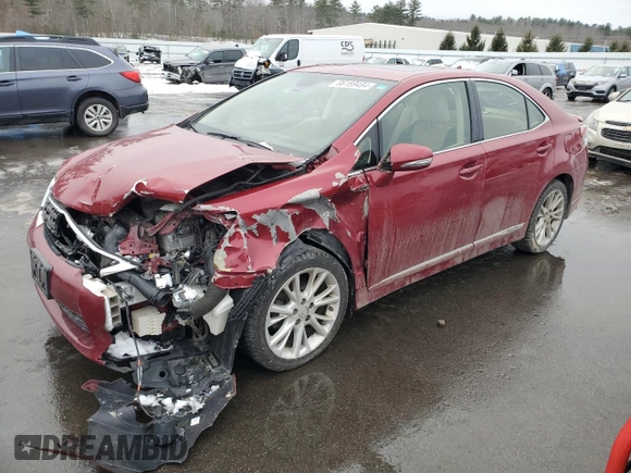 2010 Lexus HS 250h with VIN JTHBB1BA5A2005360, listed as a Copart auction lot 86169494 with Not Provided miles and Salvage Title. Bid and sale history available at DreamBid. Image 1.