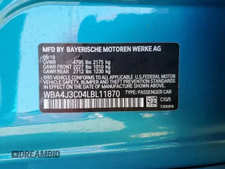 2020 BMW 4 Series 430i xDrive z VIN WBA4J3C04LBL11870, wystawiony jako Copart lot #81343454 z przebiegiem 16 892 mil mil oraz Szkody całkowita. Historia ofert i sprzedaży dostępna na DreamBid. Obrazek 15.