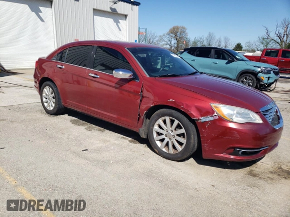 2014 Chrysler 200 Limited with VIN 1C3CCBCG5EN199179, listed as a Copart auction lot 52230375 with 86,420 mi miles and Salvage Title. Bid and sale history available at carsss.com. Image 4.