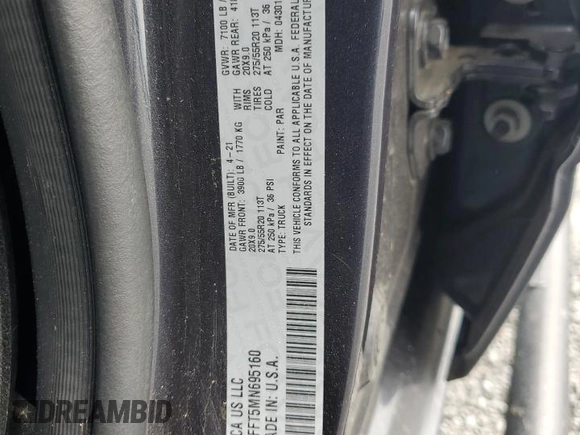 2021 Ram 1500 Big Horn z VIN 1C6SRFFT5MN695160, wystawiony jako Copart lot #54244825 z przebiegiem 118 241 mil mil oraz Szkoda całkowita • Salvage title. Historia ofert i sprzedaży dostępna na DreamBid. Obrazek 12.