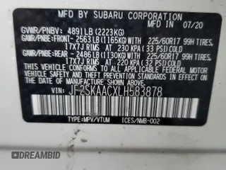 2020 Subaru Forester with VIN JF2SKAACXLH583878, listed as a Copart auction lot 53149345 with 145,319 mi miles and Clean Title. Bid and sale history available at carsss.com. Image 13.