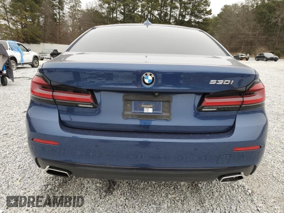 2021 BMW 5 Series 530i with VIN WBA53BH00MCF15209, listed as a Copart auction lot 89083835 with Not provided miles and Salvage title. Bid and sale history available at DreamBid. Image 6.
