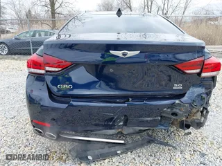 2018 Genesis G80 5.0L Ultimate with VIN KMHGN4JF1JU265669, listed as a IAAI auction lot 41919898 with 54,198 mi miles. Bid and sale history available at carsss.com. Image 16.