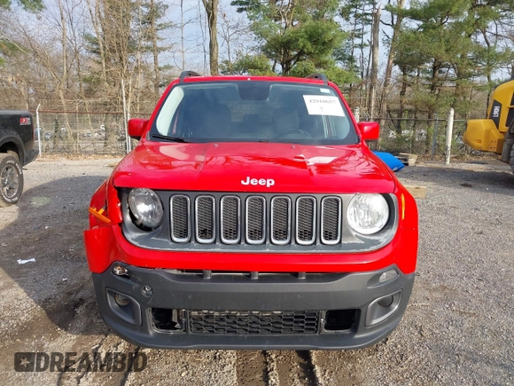 2017 Jeep Renegade Latitude with VIN ZACCJBBB7HPG27689, listed as a IAAI auction lot 42010657 with 143,202 mi miles. Bid and sale history available at carsss.com. Image 13.
