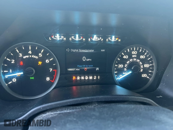 2018 Ford F-150 XL with VIN 1FTEX1CB0JKF17440, listed as a IAAI auction lot 42019621 with 168,007 mi miles. Bid and sale history available at carsss.com. Image 6.