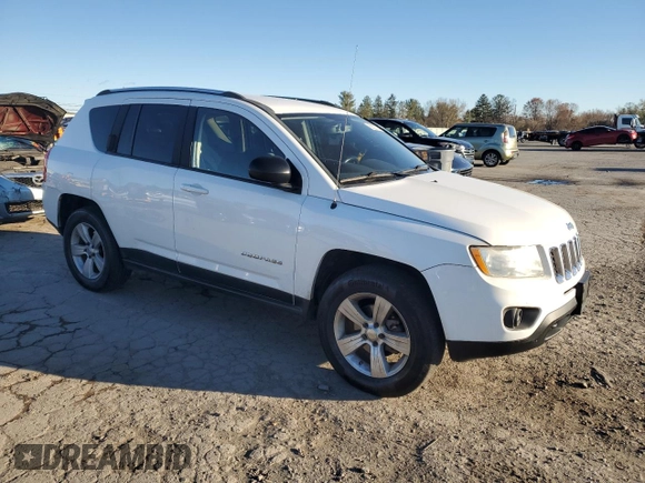 2012 Jeep Compass Latitude with VIN 1C4NJDEB1CD621748, listed as a Copart auction lot 80527374 with 0 mi miles and Salvage Title. Bid and sale history available at carsss.com. Image 4.