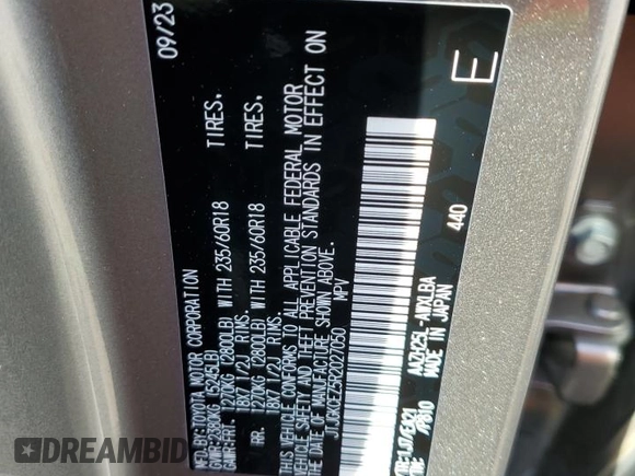 2024 Lexus NX 350h Premium z VIN JTJGKCEZ5R2027050, wystawiony jako Copart lot #50002365 z przebiegiem 22 370 mil mil oraz Szkoda całkowita • Salvage title. Historia ofert i sprzedaży dostępna na DreamBid. Obrazek 13.