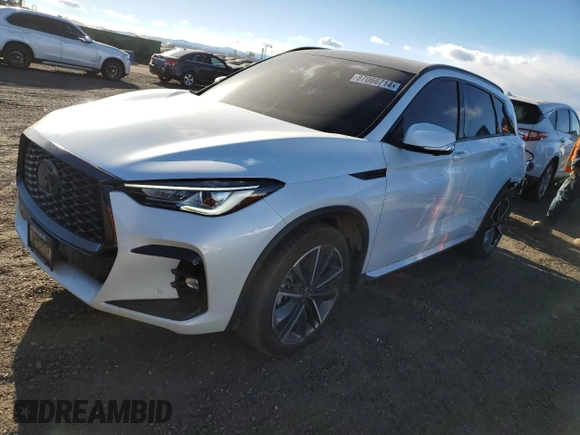 2023 Infiniti QX50 Sport with VIN 3PCAJ5FB0PF121405, listed as a Copart auction lot 87066714 with 11,958 mi miles and Salvage Title. Bid and sale history available at DreamBid. Image 1.