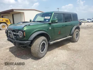 2024 Ford Bronco Outer Banks with VIN 1FMEE8BP9RLA50791, listed as a Copart auction lot 55219925 with 27,910 mi miles and Salvage title. Bid and sale history available at DreamBid. Image 1.