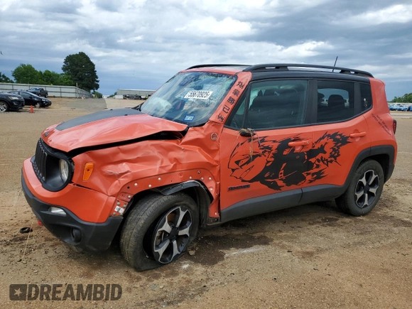 2021 Jeep Renegade Trailhawk with VIN ZACNJDC16MPN28380, listed as a Copart auction lot 55670925 with 55,469 mi miles and Salvage title. Bid and sale history available at DreamBid. Image 1.