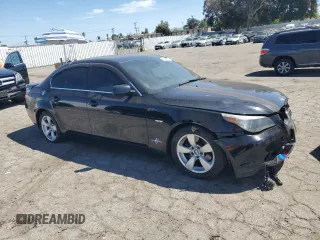 2006 BMW 5 Series 530i with VIN WBANE73556CM36242, listed as a Copart auction lot 52580755 with 162,065 mi miles and Salvage Title. Bid and sale history available at carsss.com. Image 4.