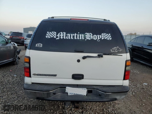 2006 Chevrolet Suburban LS with VIN 1GNFK16Z66J166999, listed as a Copart auction lot 83565514 with 0 mi miles and Salvage Title. Bid and sale history available at carsss.com. Image 6.